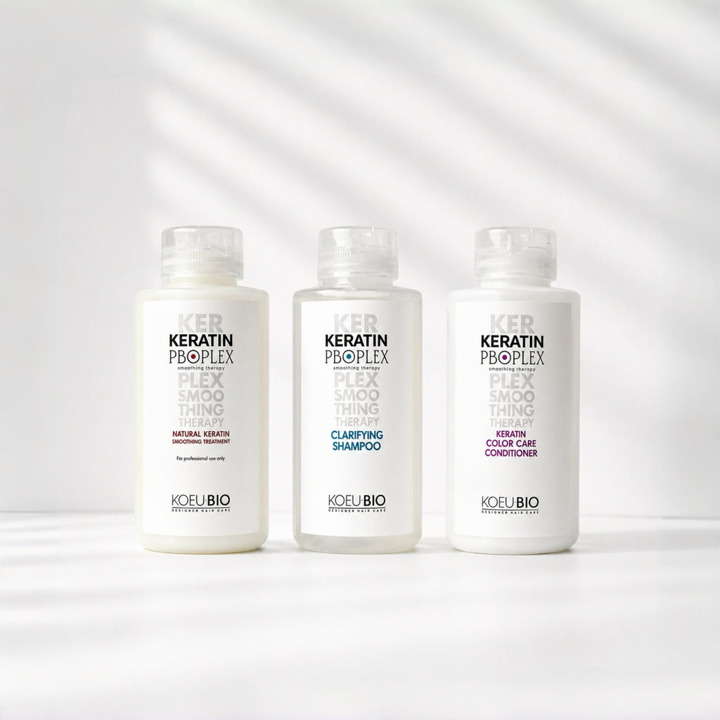 Classic Keratin Smoothing Kit (4% Formula) – Treatment + Clarifying Shampoo + Color Care Conditioner