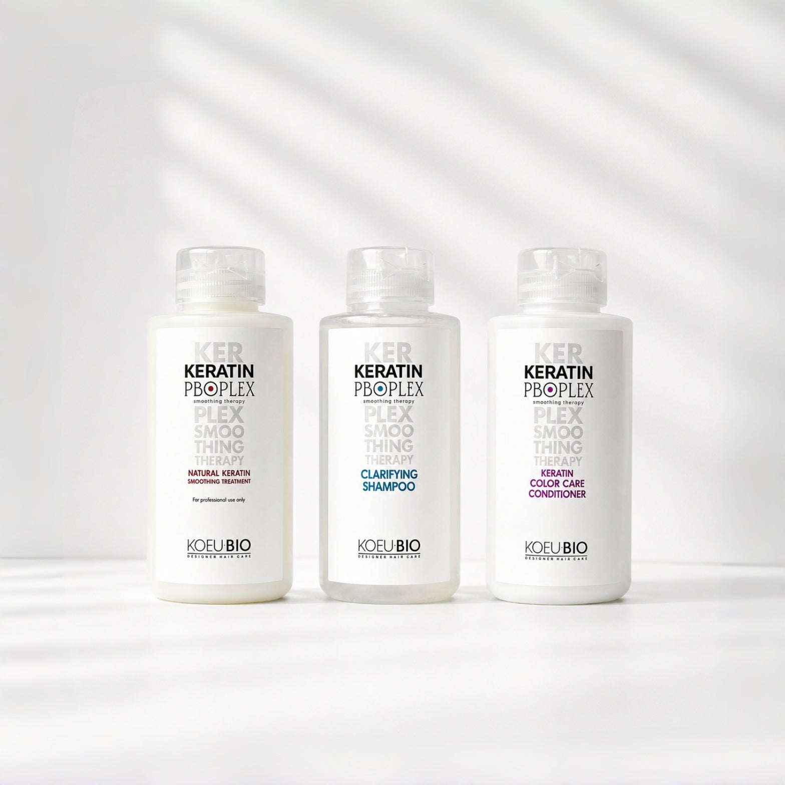 Classic Keratin Smoothing Kit (4% Formula) – Treatment + Clarifying Shampoo + Color Care Conditioner