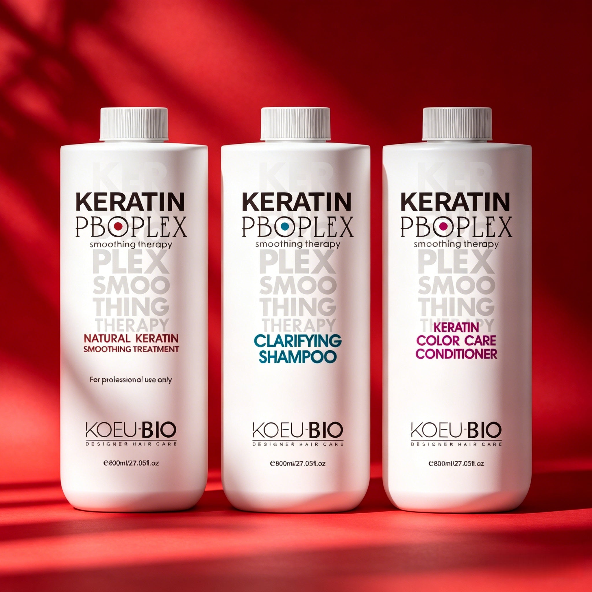 Classic Keratin Smoothing Kit (4% Formula) – Treatment + Clarifying Shampoo + Color Care Conditioner