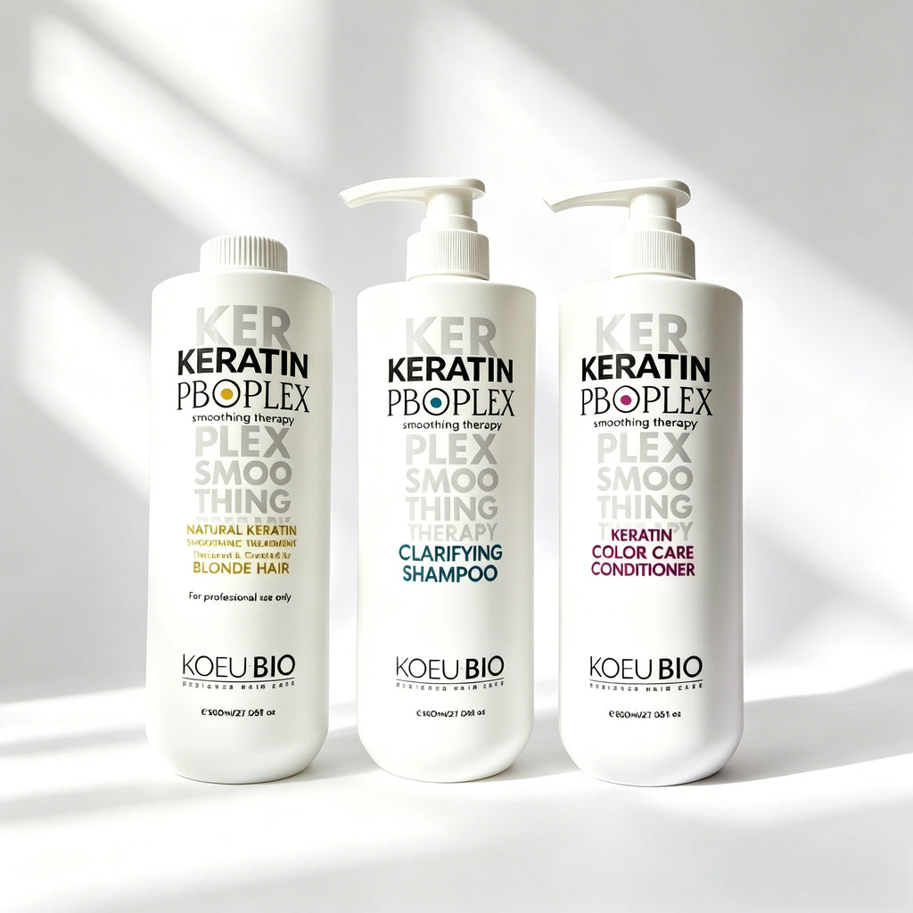 Anti-Aging Keratin Smoothing Kit – Treatment + Clarifying Shampoo + Conditioner