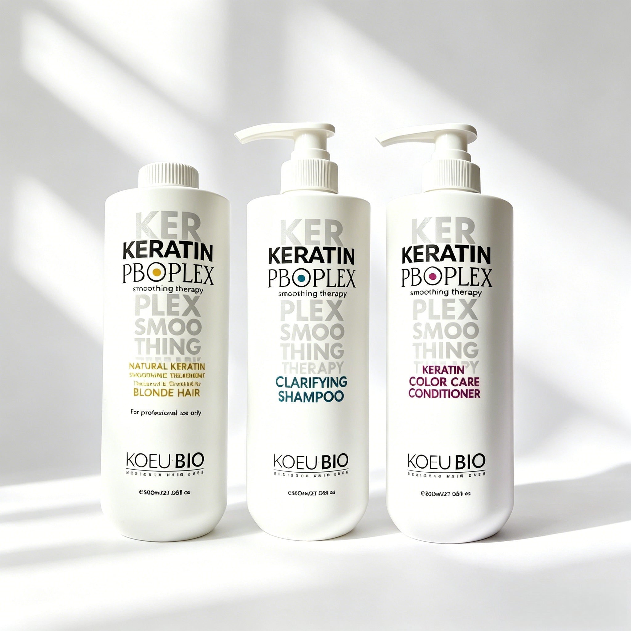 Anti-Aging Keratin Smoothing Kit – Treatment + Clarifying Shampoo + Conditioner