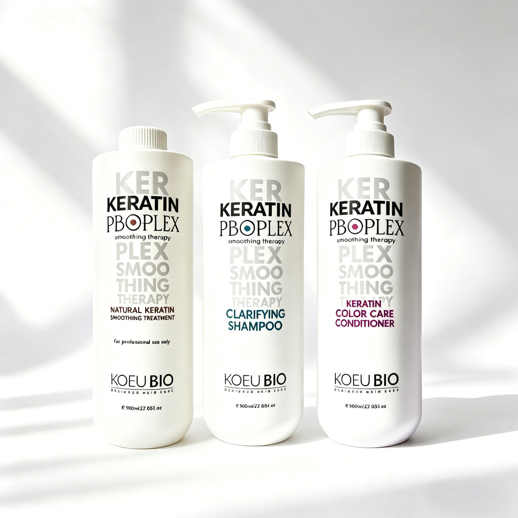 Classic Keratin Smoothing Kit (4% Formula) – Treatment + Clarifying Shampoo + Color Care Conditioner