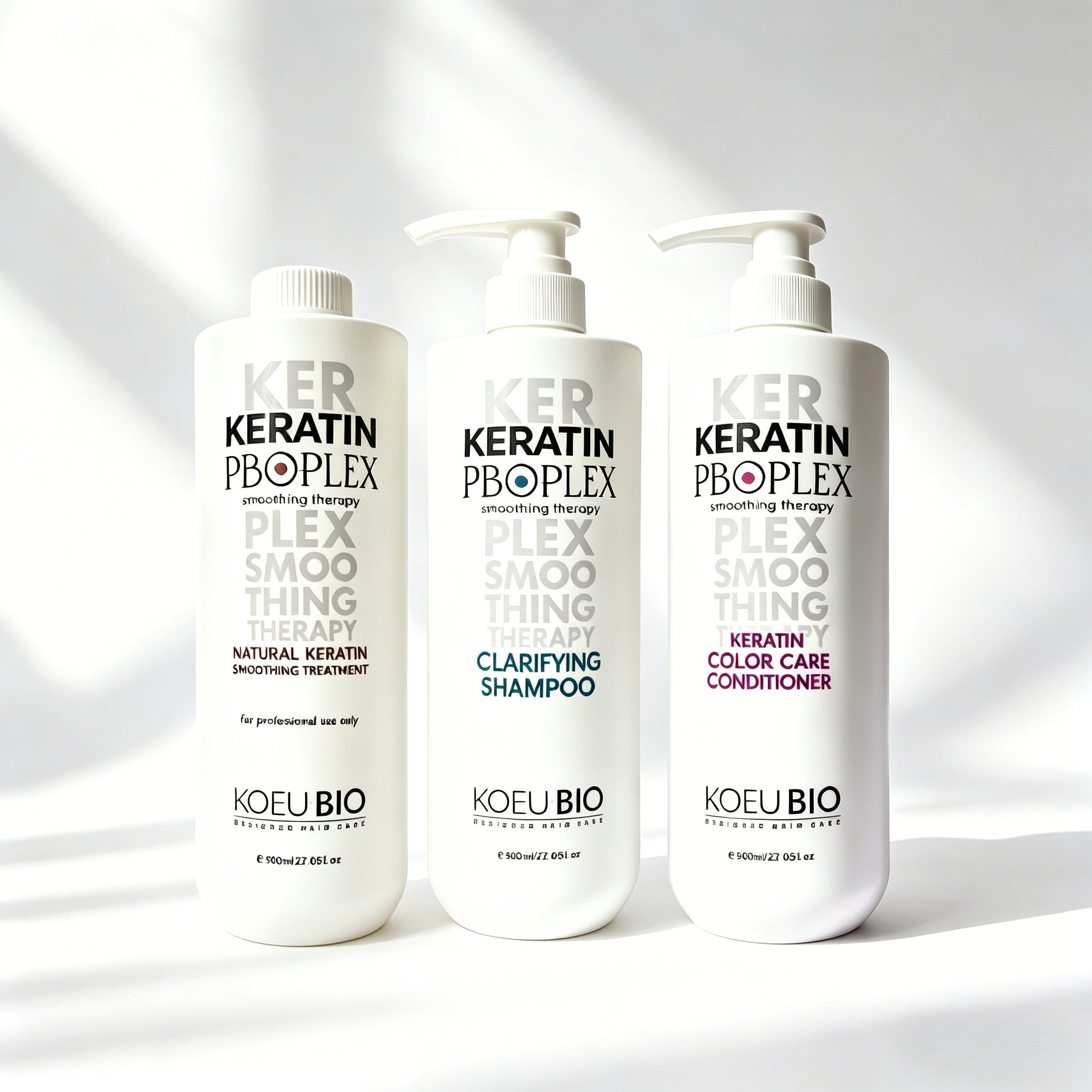 Classic Keratin Smoothing Kit (4% Formula) – Treatment + Clarifying Shampoo + Color Care Conditioner