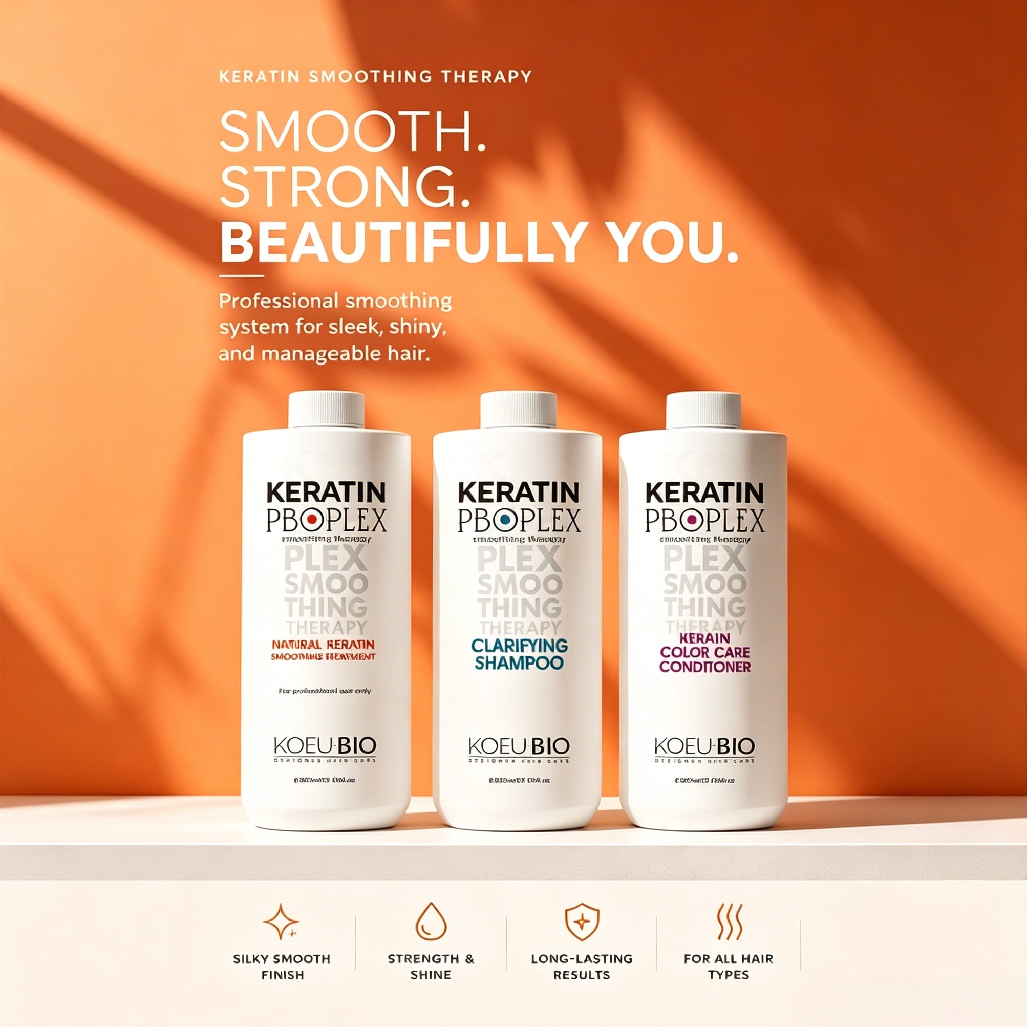 Maximum Strength Keratin Smoothing Kit (6% Formula) – Treatment + Clarifying Shampoo + Conditioner